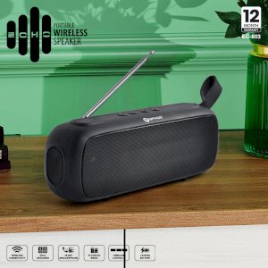 Space Echo Portable Wireless Speaker EC803, Bluetooth, USB Flash, Micro SD Card and Aux Function