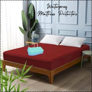 Waterproof Mattress Fitted Cover Anti Noise Anti Slip King Size Water Resistant Cover