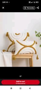 Hand- tuffed cushion covers 