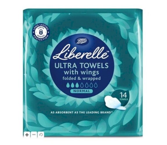 Boots Ultra towels normal wing 14s (IMPORTED UK)