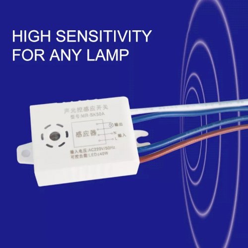 Automatic Auto On Off Sound Voice Control Intelligent Sensor Switch 220V Photoswitch Photoelectric Light Switch for Solar Lamp Street Light