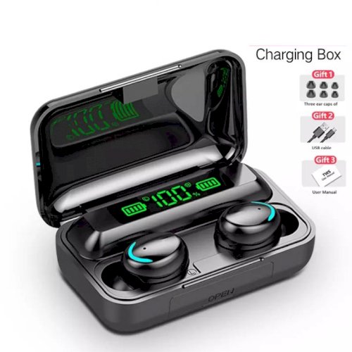 F9-5 TWS Bluetooth 5.0 Earbuds 3D Smart Touch Control HIFI Music LED Display Wireless Earphone with Charging Box