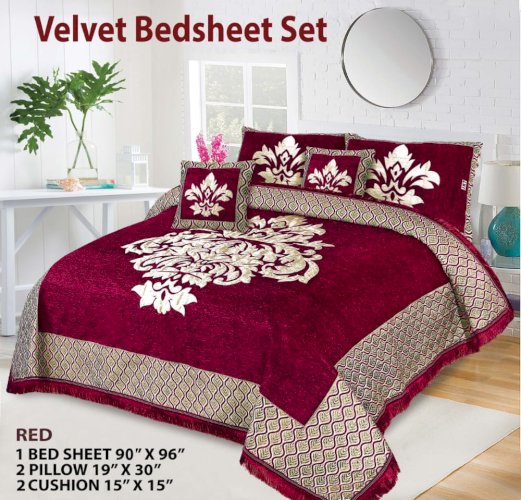 5PC Set Jacquard Bed Sheet