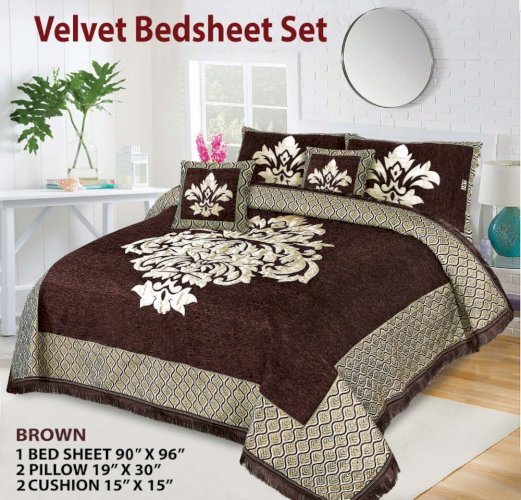 5PC Set Jacquard Bed Sheet