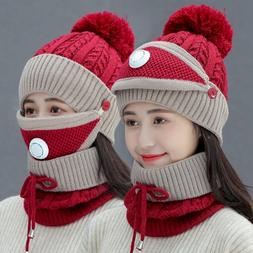 Women Winter Cap and Neck and Warm Face Cover Neck Scarf Girls Ladies Cap and Neck / Face Warmer
