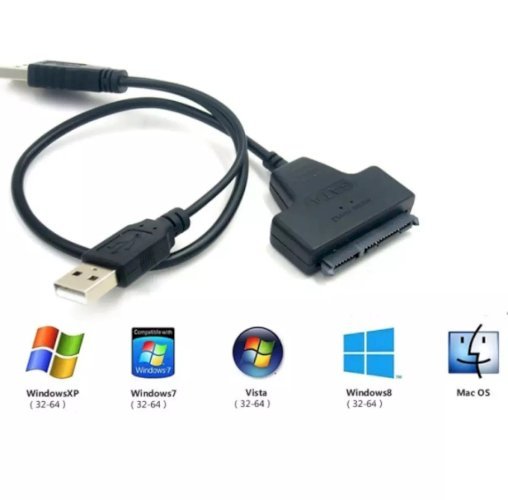 Dual USB Sata to USB Cable 2.5 or 3.5 Inch External SSD HDD Hard Drive Sata Cable Sata USB 2.0