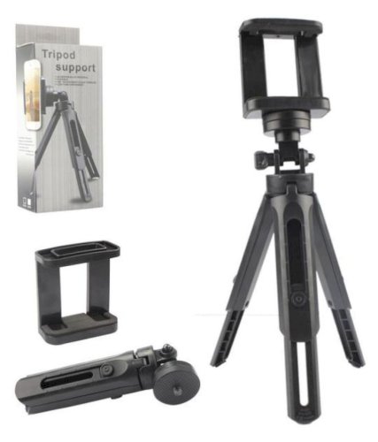 Mini Tripod Support Stand 360 Degree Rotation for DSLR and Smartphones - Foldable Shockproof Lightweight Bracket for Mobile Phones/DSLRs. (Tripod Support 7 + 3 inches with Holder)