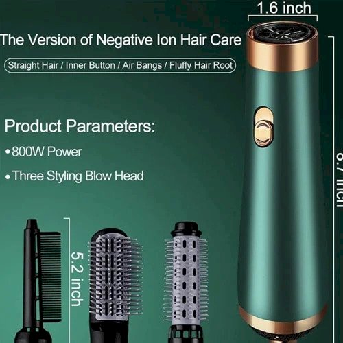 Professional 3 IN 1 Hair Dryer And Straightening Brush Electric Hair Curler Straightener Hot Air Comb One Step Hair Styling Tool