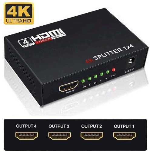 HDMI Splitter 4K 3D Full HD 1080P Video HDMI Switch Switcher 1X4 HDMI Converter For TV Box PS3 Splitter Converter