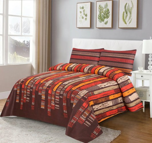 3Pcs Doublebed Bed sheets Set King Size- 100% Cotton