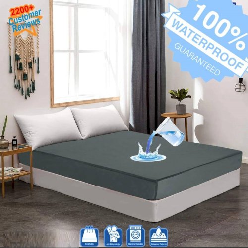 Water Proof Cotton Plain Double Bed Mattress Cover 