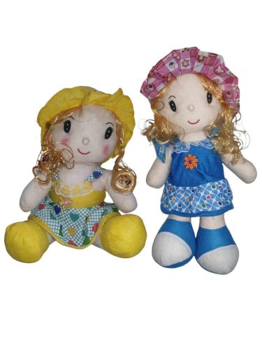 2 Pc Stuffed Premium Quality Washable Dolls 