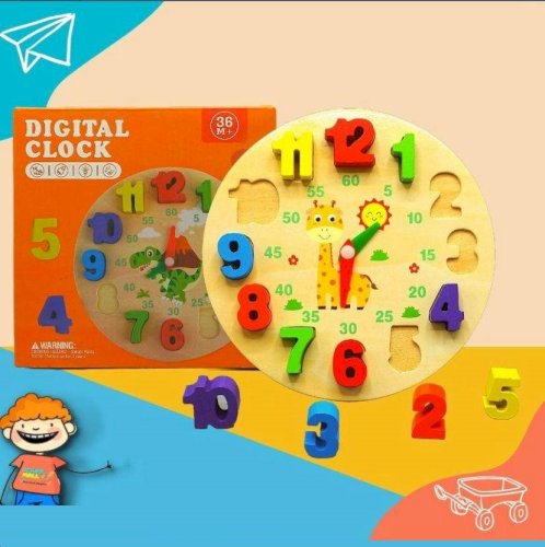 Educational Wooden Clock For Kids 