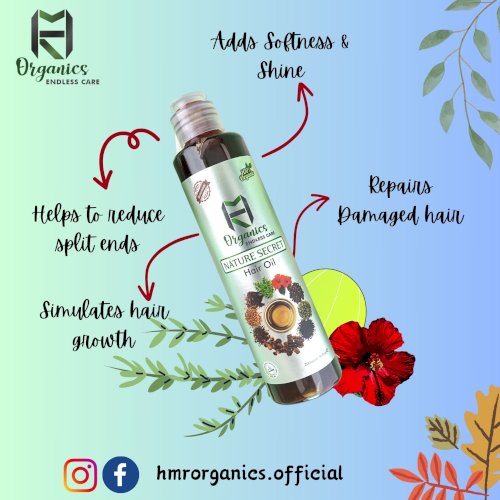 Nature Secret Hair Oil by HMR ORGANICS, 100% Organic, (200ml), A Complete Solution for Strong Long healthy and Shiny hair