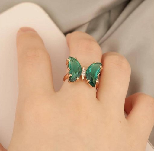 Butterfly Style Crystal Ring