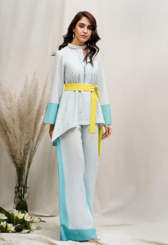 May Day- ROCOB- 04-Peplum Top With Boot Cut Pant