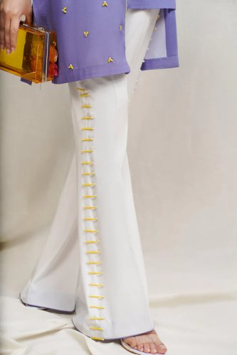 Purple Color Lavender 2 Pcs Multi Collection Grip and Raw Silk XL Zipper Design for Women (ROCOB-05)