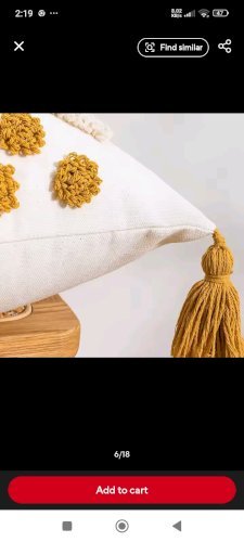 Hand- tuffed cushion covers 