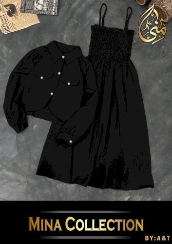 Luxury 2Pcs Coati & Frock Set – Pure Linen Elegance