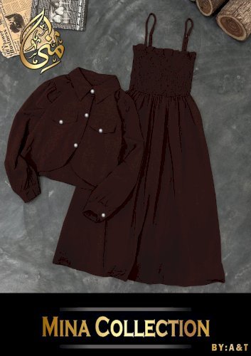 Luxury 2Pcs Coati & Frock Set – Pure Linen Elegance