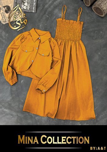 Luxury 2Pcs Coati & Frock Set – Pure Linen Elegance