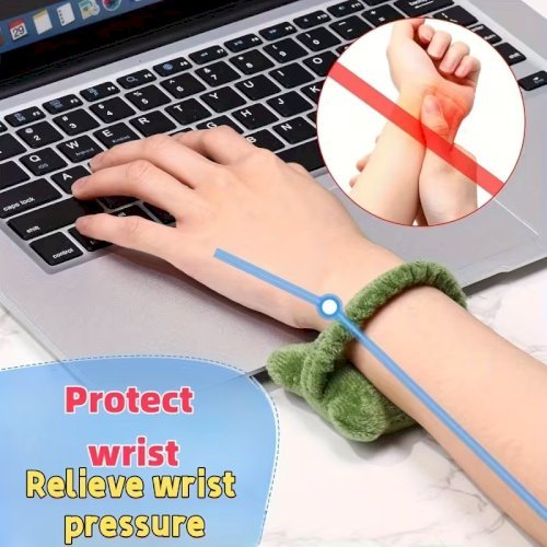 Ergonomic Wrist Support Mouse Pad with Cushion – Comfortable Keyboard & Mouse Use