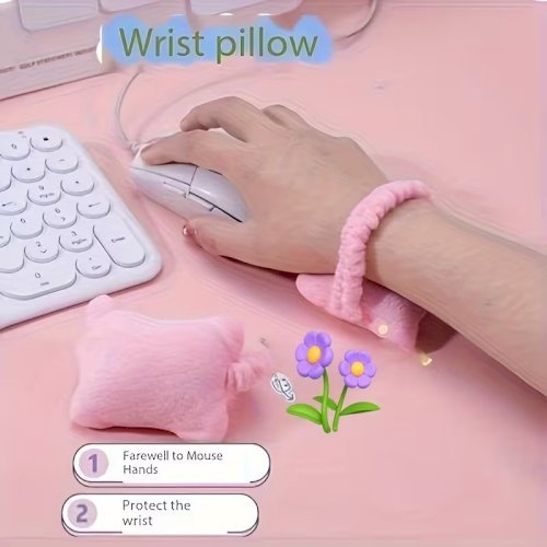 Ergonomic Wrist Support Mouse Pad with Cushion – Comfortable Keyboard & Mouse Use