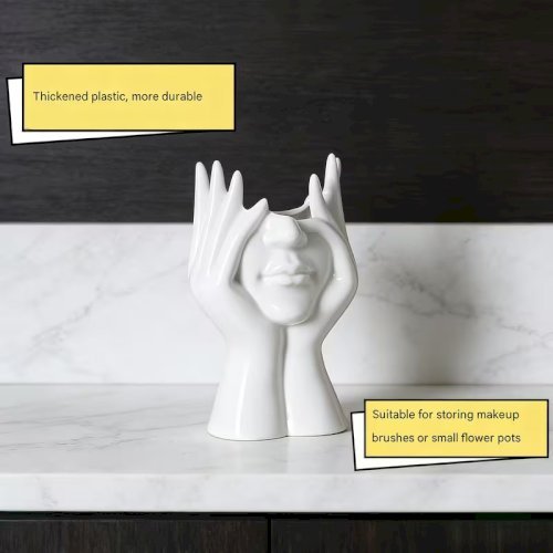 1pc Creative Human Body Art Makeup Brush Holder – Decorative Pen Cup & Cosmetic Storage Organizer