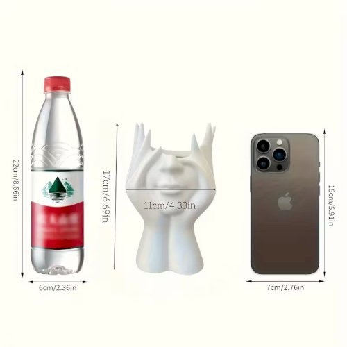 1pc Creative Human Body Art Makeup Brush Holder – Decorative Pen Cup & Cosmetic Storage Organizer