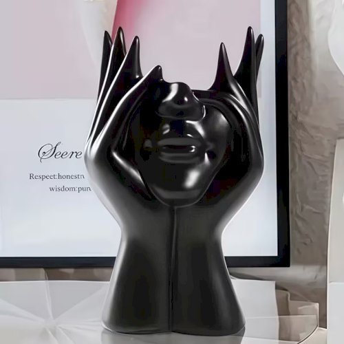 1pc Creative Human Body Art Makeup Brush Holder – Decorative Pen Cup & Cosmetic Storage Organizer