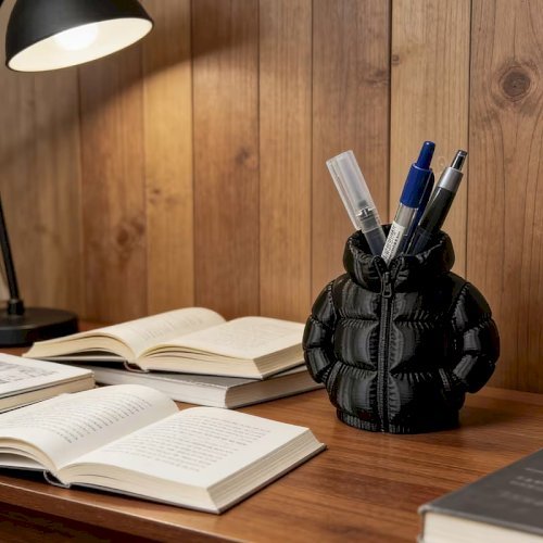 Cute Jacket Shaped Pen Holder – 3D Creative Desktop Stationery Organizer & Desk Decoration