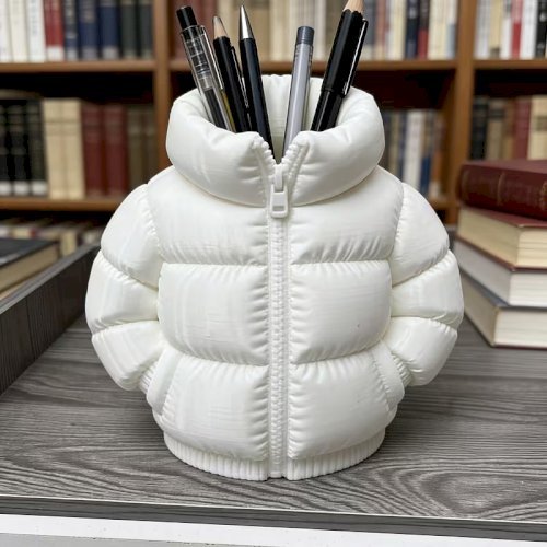 Cute Jacket Shaped Pen Holder – 3D Creative Desktop Stationery Organizer & Desk Decoration