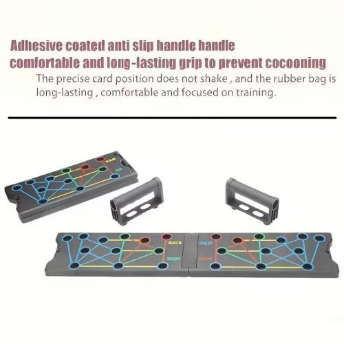 Multi-Functional Push-Up Board Training System – Home Gym Equipment for Full Body Strength Workout with Resistance Bands