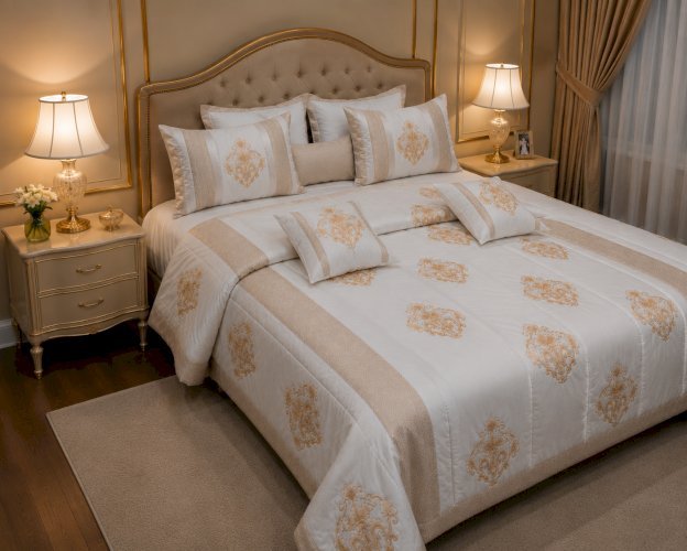 Premium 9-Piece Embroidered Bridal Bedding Set