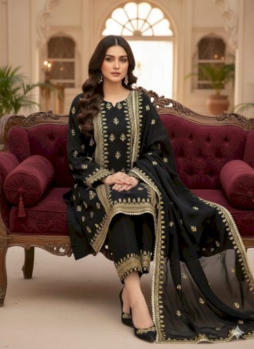 3 pec cross stitch Embroidery lown suit 8 colors 