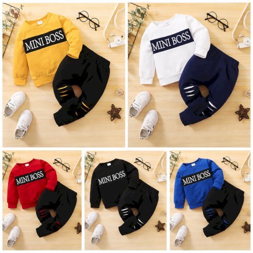 Prince Legacy Kids Premium Fleece Sweatshirt & Trouser Set | Custom Logo OEM Manufacturer | Wholesale Boys Winter Tracksuit